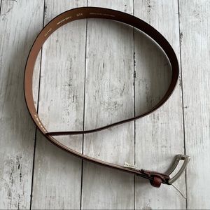 PREOWNED MENS FOSSIL GENUINE LEATHER BROWN BELT SIZE 34